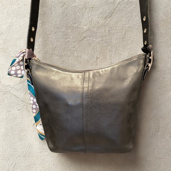 Coach, Vintage Legacy Slim Duffle Black Leather Crossbody Bag, 10x10 - Picture 1 of 13